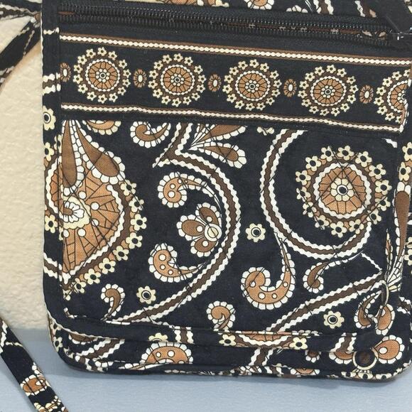 Vera Bradley Caffe Latte Flap Front Hipster Crossbody Shoulder Bag Purse Strap - Picture 12 of 14